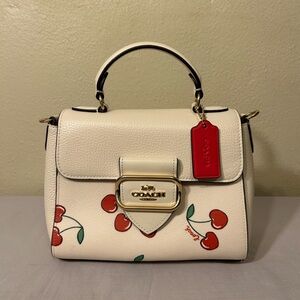 Coach - Morgan Top Handle Satchel w/ Heart Cherry Print.
